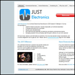 Screen shot of the Just Electronics Ltd website.