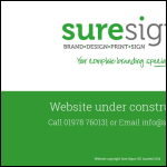 Screen shot of the Sure Signs website.
