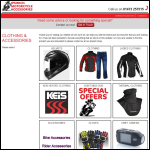 Screen shot of the Ipswich Motorcycle Accessories website.