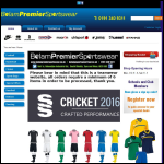 Screen shot of the Bolam Premier Sportswear website.