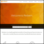 Screen shot of the Redeem plc website.