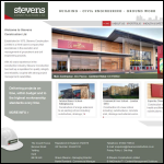 Screen shot of the Stevens Construction Ltd website.