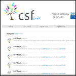 Screen shot of the Csf Print & Design website.