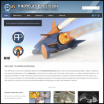 Screen shot of the Andrews Precision Engineering Ltd website.