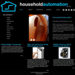 Screen shot of the Household Automation website.
