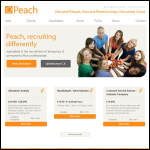 Screen shot of the Peach Personnel Services Ltd website.
