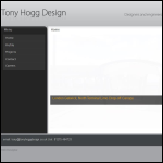 Screen shot of the Tony Hogg Design Ltd website.