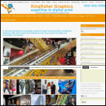 Screen shot of the Kingfisher Graphics LLP website.