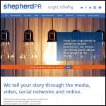 Screen shot of the Shepherd Pr website.