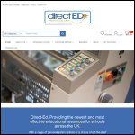 Screen shot of the Direct Ed Printing Services Ltd website.