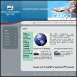 Screen shot of the Cargo Forwarding Services website.