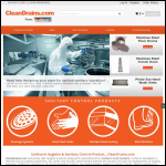 Screen shot of the Clean Drains Ltd website.