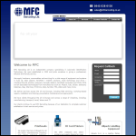 Screen shot of the Mfc Barcoding Ltd website.