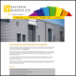 Screen shot of the Saffron Plastics Ltd website.