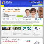 Screen shot of the Conica Networking Ltd website.