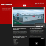 Screen shot of the Menai Blinds website.