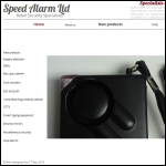 Screen shot of the Speed Alarm Ltd website.
