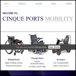 Screen shot of the Cinque Ports Mobility Ltd website.