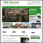 Screen shot of the Sm Barrett Construction Ltd website.