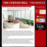 Screen shot of the The Curtain Mill website.