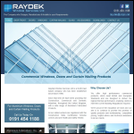 Screen shot of the Raydek Window Services website.