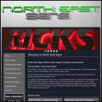 Screen shot of the North East Signs website.