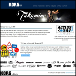 Screen shot of the Korg (U K) Ltd website.
