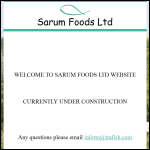 Screen shot of the Sarum Foods Ltd website.