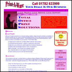 Screen shot of the Print-a-ware website.