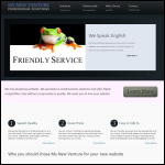 Screen shot of the My New Venture website.