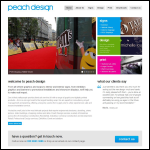 Screen shot of the Peach Design website.