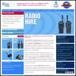 Screen shot of the Contact Radio Communications Ltd website.