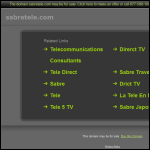 Screen shot of the Sabre Telecommunications website.