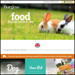 Screen shot of the Burgess Pet Care website.