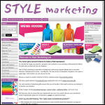 Screen shot of the Style Marketing website.