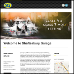Screen shot of the Shaftesbury Garage website.