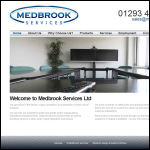 Screen shot of the Medbrook Services Ltd website.