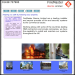 Screen shot of the Firemaster Alarms Ltd website.