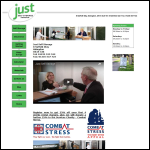 Screen shot of the Just Self Storage Ltd website.