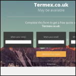 Screen shot of the Termex Uk Ltd website.