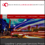 Screen shot of the Business Language Services Ltd website.