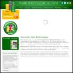 Screen shot of the Plastic Bottle Supplies Ltd website.