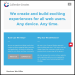 Screen shot of the Callender Creates website.
