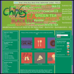 Screen shot of the Chives Catering website.