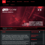 Screen shot of the Airflow Compressors & Pneumatics Ltd website.