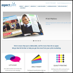 Screen shot of the Aspect Print Solutions Ltd website.