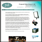 Screen shot of the Projects Department Ltd website.