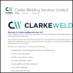 Screen shot of the Clarke Welding Services Ltd website.