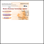 Screen shot of the Modern Business Technology Ltd website.