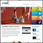 Screen shot of the Crispin Orthotics Ltd website.